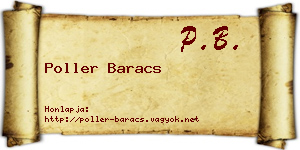 Poller Baracs névjegykártya